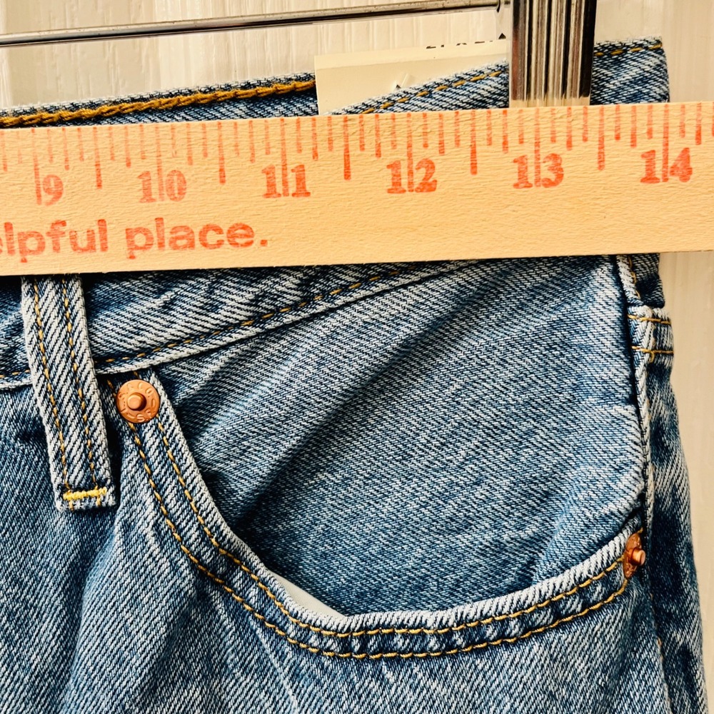 Levis Premium Ribcage Straight Ankle Jeans Women 27x27 In the Middle Blue Denim - Picture 10 of 14